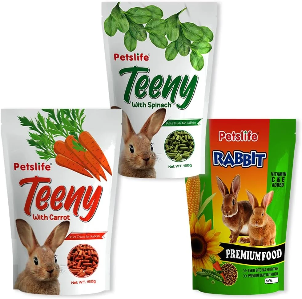 غذای خرگوش پتزلایف - غذای غنی شده و تشویقی به عنوان غذای روزانه برای خرگوش ها - ایده آل برای آموزش و سلامتی (غذای ترکیبی 500 گرمی)