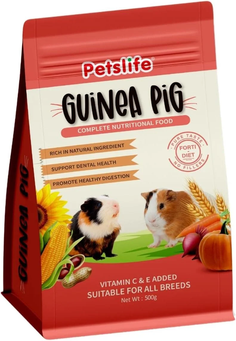 غذای کامل و مغذی خوکچه هندی پتس لایف، مناسب برای همه نژادها 500 گرمی