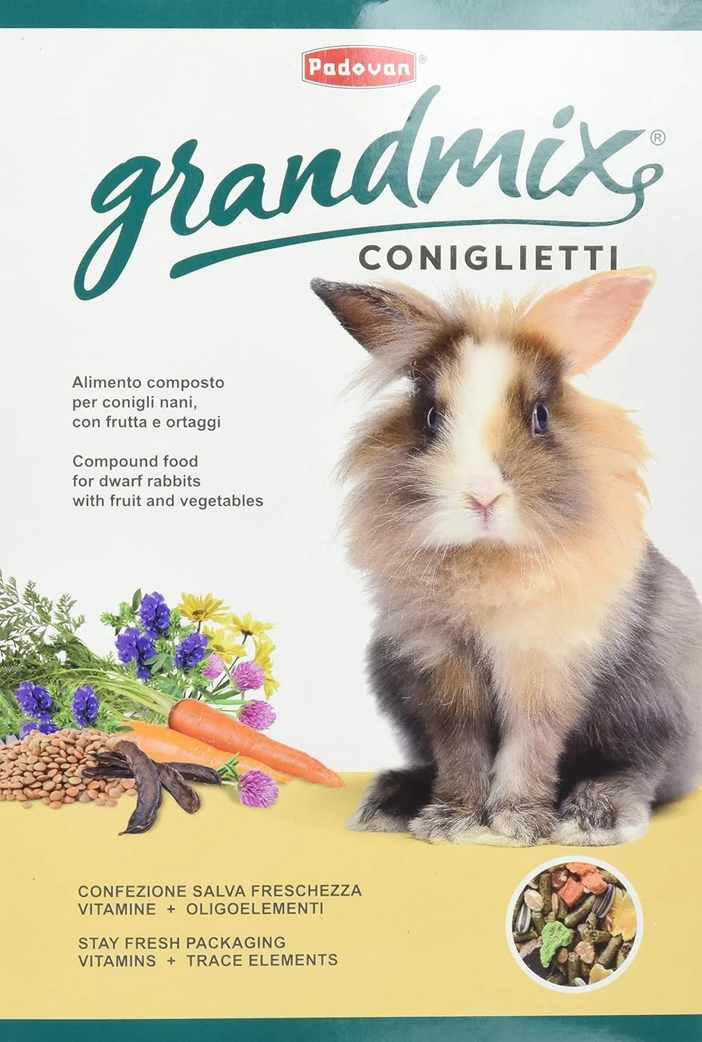 پادوان گرندمیکس خرگوش های کوتوله 850 گرم - غذای خرگوش