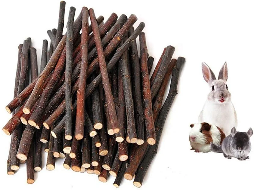 چوب‌های سیب 500 گرمی، اسنک‌های طبیعی شاخه سیب، اسباب بازی جویدنی برای ساییدن دندان و دندان‌های آسیاب حیوانات کوچک، خرگوش‌ها، چینچیلاها، همسترها، خوکچه‌های هندی توسط HongYH