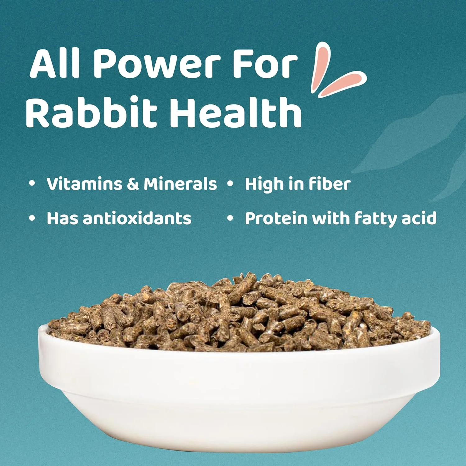 غذای خرگوش ممتاز | غذای خشک بسیار مغذی خرگوش | پلت خوراک | تمام مراحل زندگی | بسته 1 کیلوگرمی | رژیم غذایی طبیعی و متعادل با ویتامین ها، مواد معدنی و فیبر