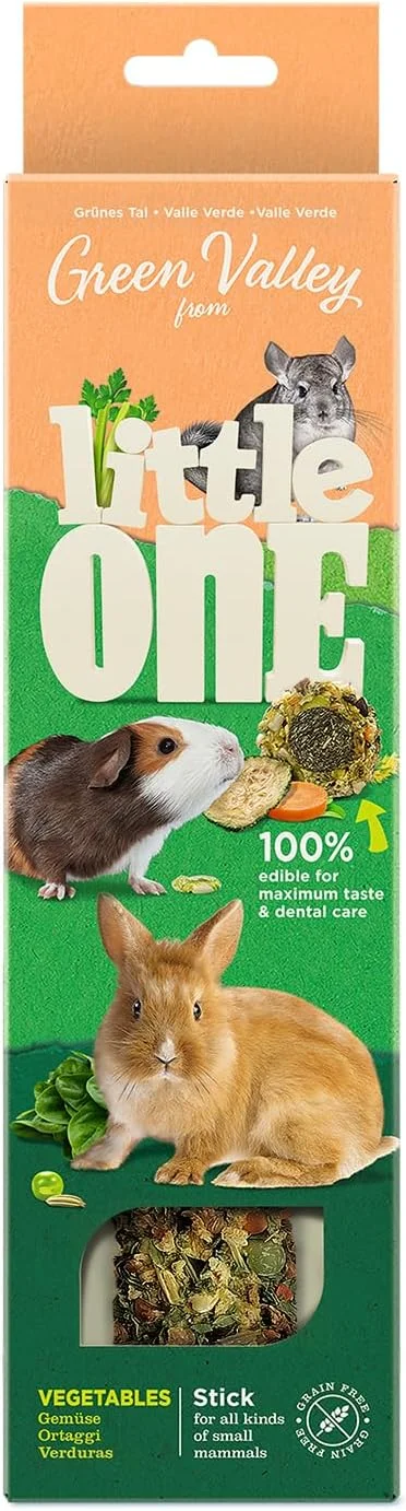 تشویقی سبزیجات بدون غلات گرین ولی لیتل وان، کاملا خوراکی برای جوندگان، ۱×۱۶۰ گرم