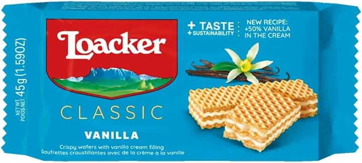 ویفرهای وانیلی لواکر 45 گرمی (بسته 25 عددی)