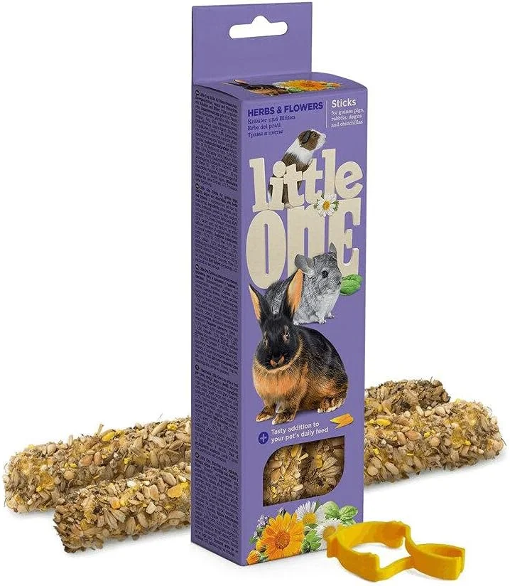 تشویقی جونده Little One با طعم گیاهان و گل ها مناسب خوکچه هندی، خرگوش و چینچیلا 2x55 گرم