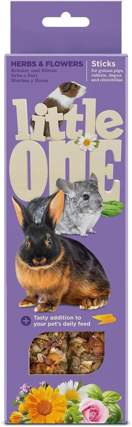 تشویقی جونده کوچک با طعم گیاهان و گل ها مناسب خوکچه هندی، خرگوش، دگو و چینچیلا 2x55 گرم