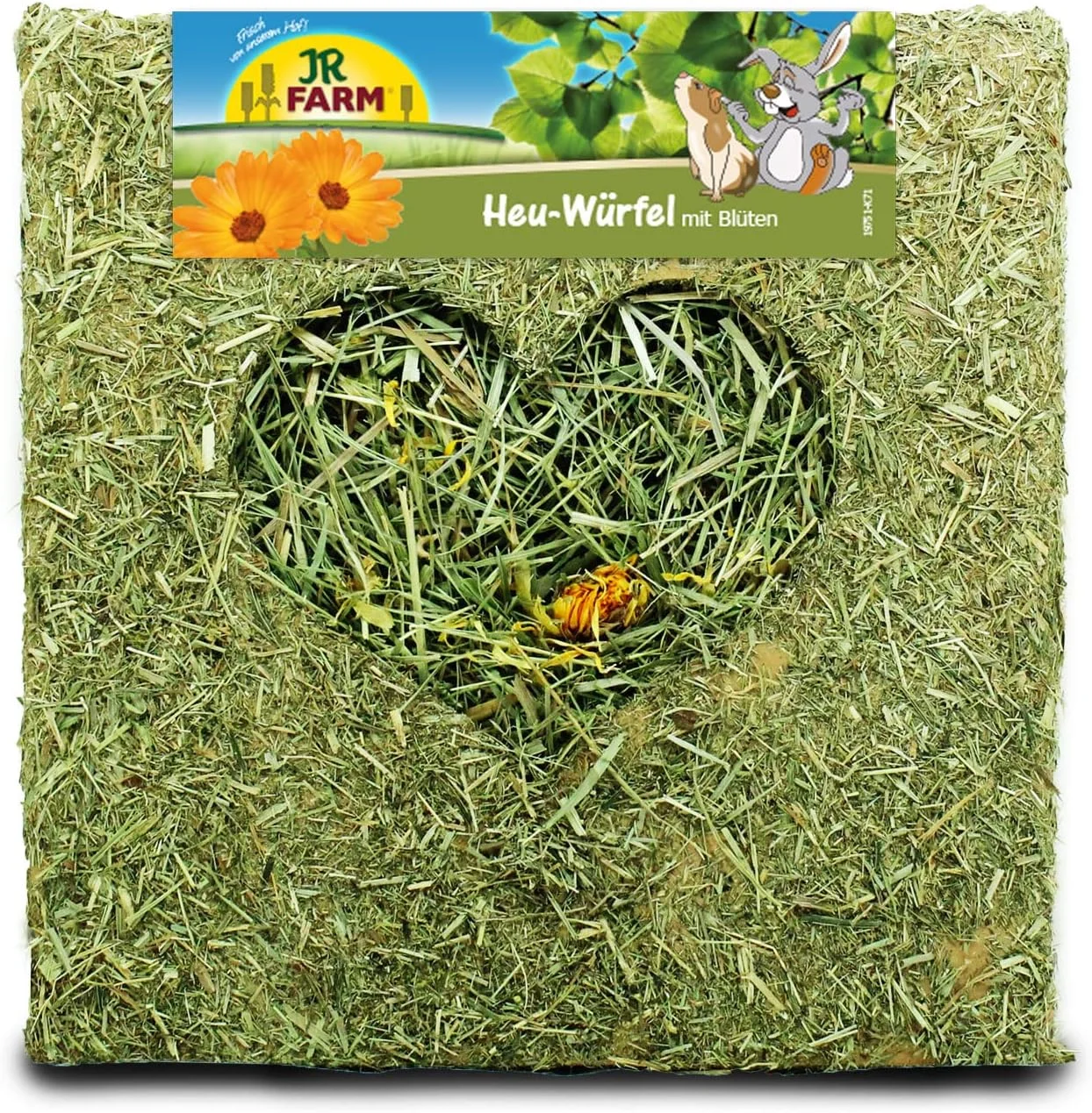 جعبه بزرگ یونجه JR FARM با گل، ۴۵۰ گرم