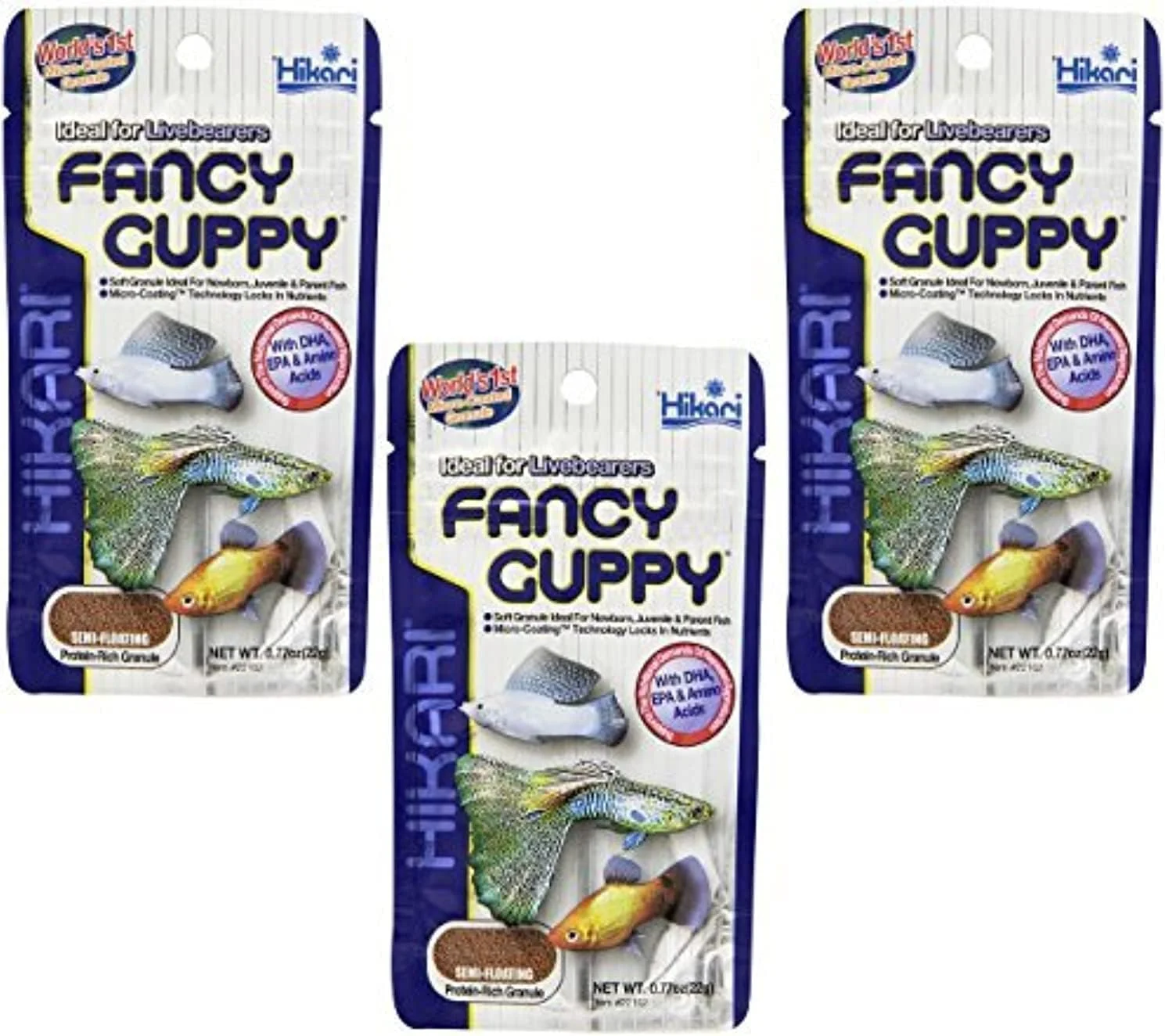 غذای ماهی گرمسیری هیکاری آمریکا مناسب برای سلامت ماهی (22 گرم، بسته 3 عددی)