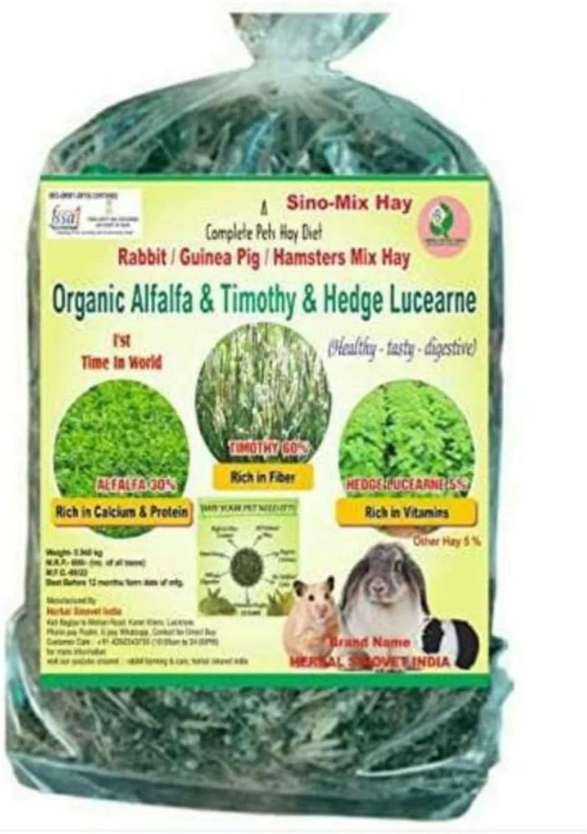 یونجه ممتاز / علف تیموتی / مخلوط یونجه برای خرگوش / خوکچه هندی / همستر. 1 کیلوگرم، مناسب برای تمام مراحل زندگی