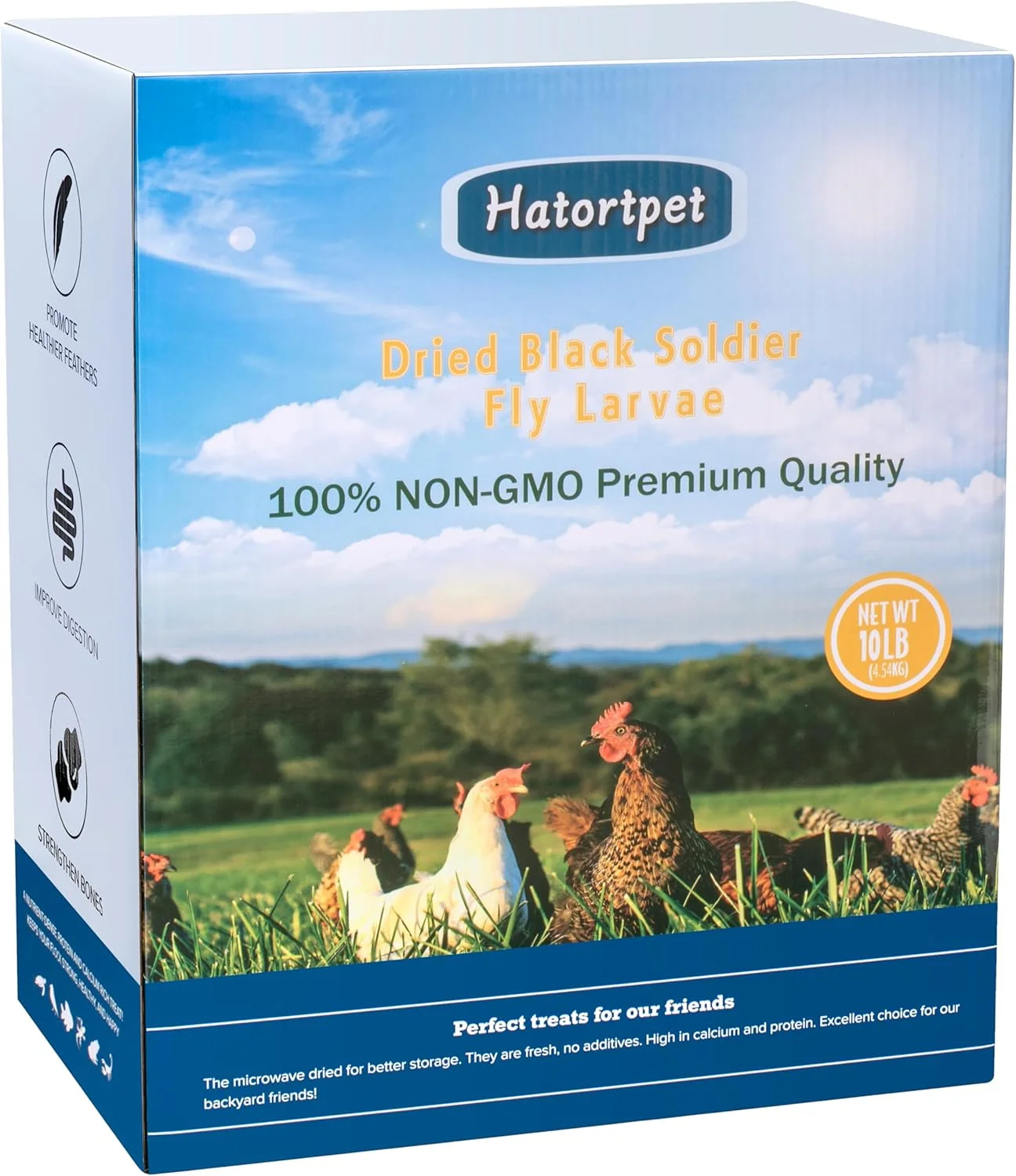 لارو مگس سرباز سیاه خشک شده، 4.5 کیلوگرم، خالص، طبیعی، غیر تراریخته، لارو مگس سرباز سیاه برای مرغ و حیوانات خانگی کوچک