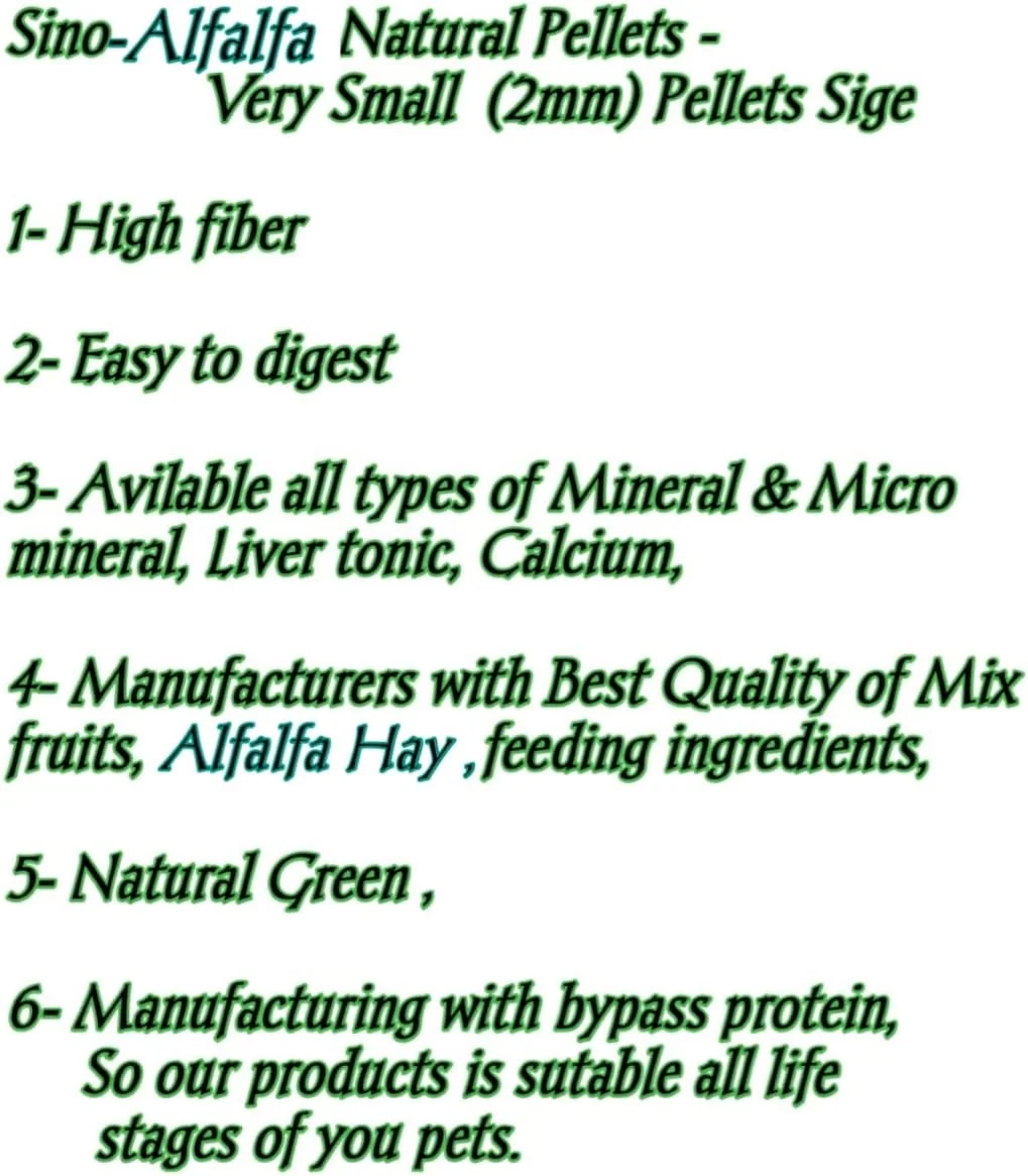 غذا پلت یونجه برای خرگوش، دارای گواهینامه های FSSAI و ISO(9001-2015)