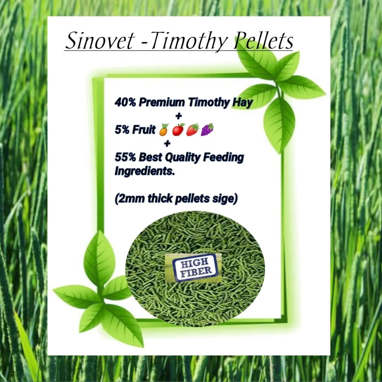 پلت غذای طبیعی ممتاز یونجه خشک برای خرگوش، خوکچه هندی و همستر. دارای گواهینامه ISO (9001-2015). (4.5 کیلوگرم)