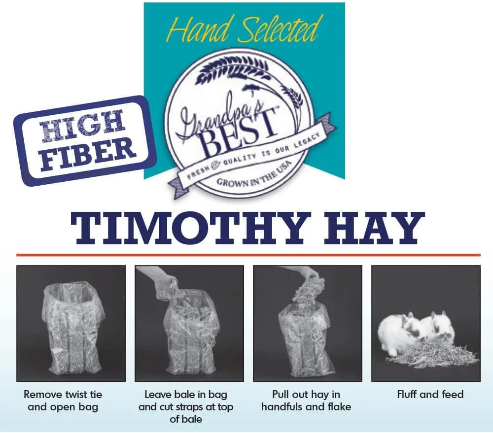 یونجه تیموتی درجه یک پدربزرگ، بسته کوچک 10 پوندی (بسته بندی ممکن است متفاوت باشد)