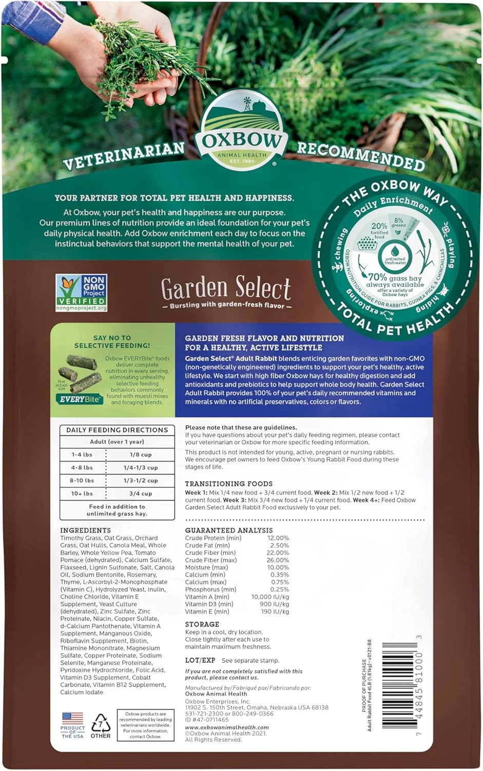 غذای خرگوش بالغ گاردن سلکت 4