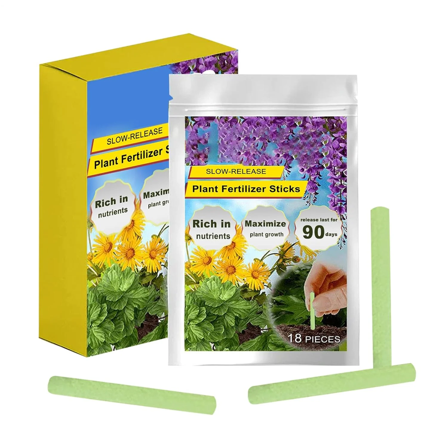 میخ کود گیاهان آپارتمانی | میخ کود گیاهی، مواد مغذی طبیعی با رهش آهسته برای گل باغ لوبیا، تغذیه مداوم گیاهان آپارتمانی، سبزیجات، درختان همیشه سبز، میوه