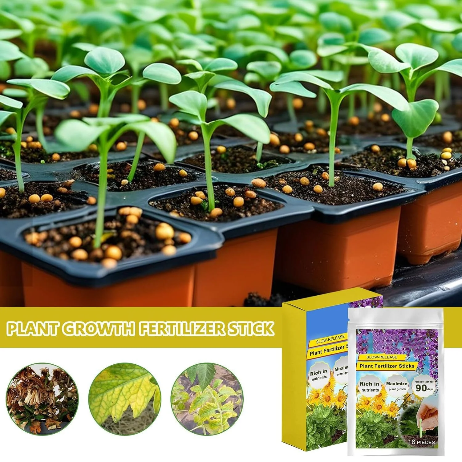 میخ کود گیاهان آپارتمانی | میخ کود گیاهی، مواد مغذی طبیعی با رهش آهسته برای گل باغ لوبیا، تغذیه مداوم گیاهان آپارتمانی، سبزیجات، درختان همیشه سبز، میوه