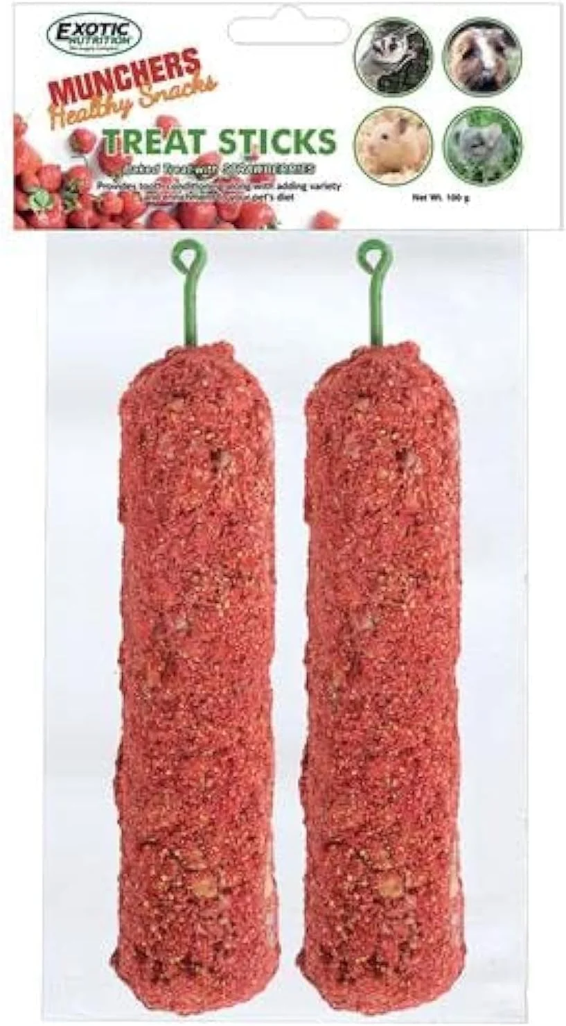 چوب تشویقی تغذیه اگزوتیک با طعم توت فرنگی 100 گرم