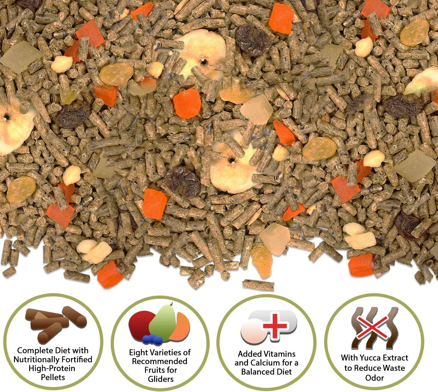 غذای کامل سنجاب پرنده اگزوتیک نوتریشن، 5 پوند | تکه های میوه طبیعی | غذای سنجاب پرنده