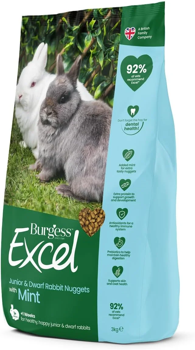 خوراک خرگوش جوان و نژاد کوتوله با نعناع - 3 کیلوگرم (40006)