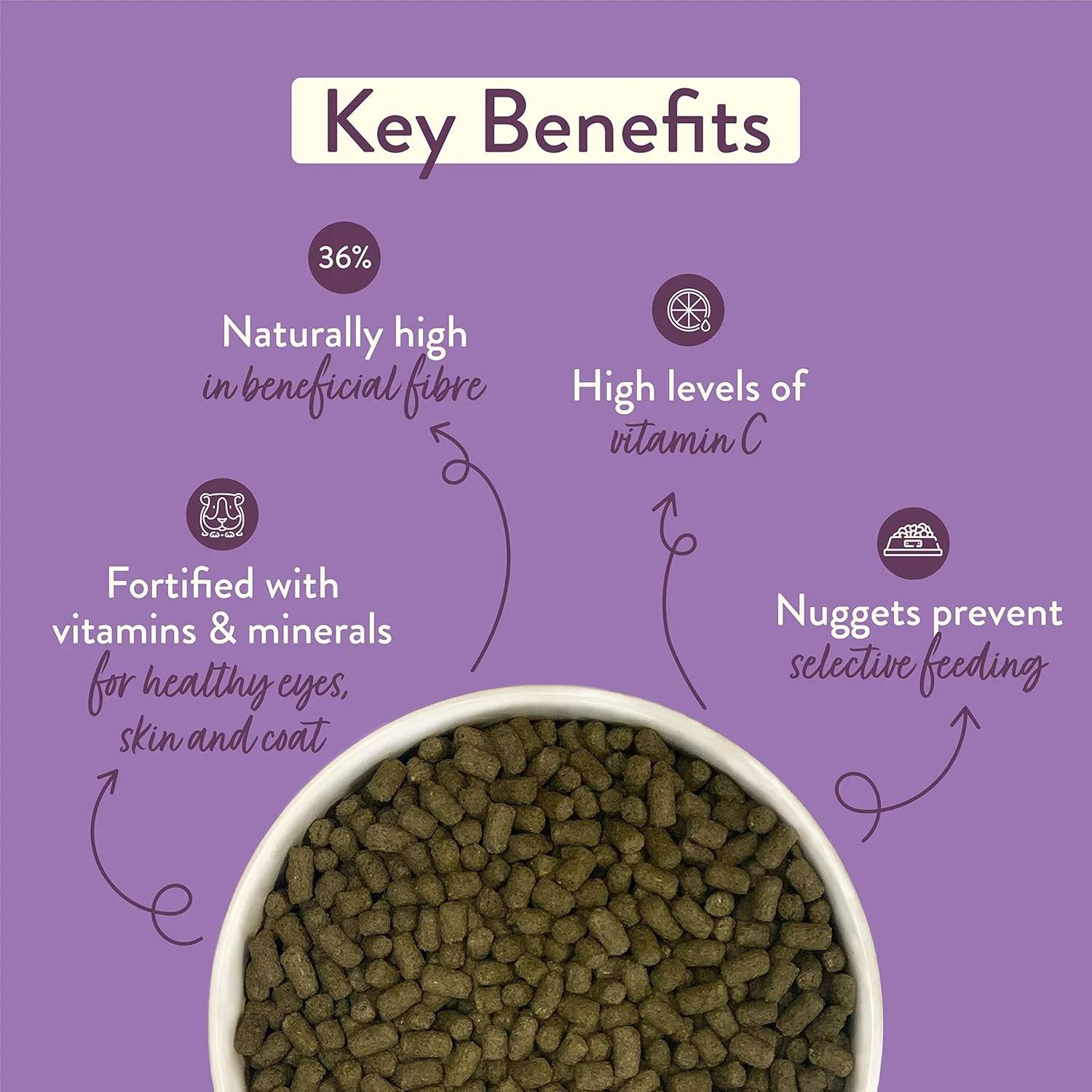 خوراک کامل خوکچه هندی با بلک کارنت و اورگانو - 10 کیلوگرم