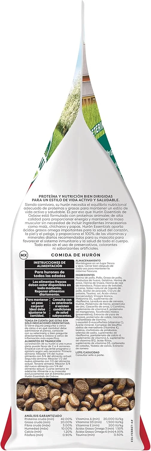 غذای اساسی راسوی Oxbow Animal Health، فرمول غنی از ویتامین و مواد معدنی برای راسو، غذای با پروتئین بالا و چربی بالا، محصولات حیوانات خانگی کوچک، ساخت ایالات متحده آمریکا، کیسه 4 پوندی