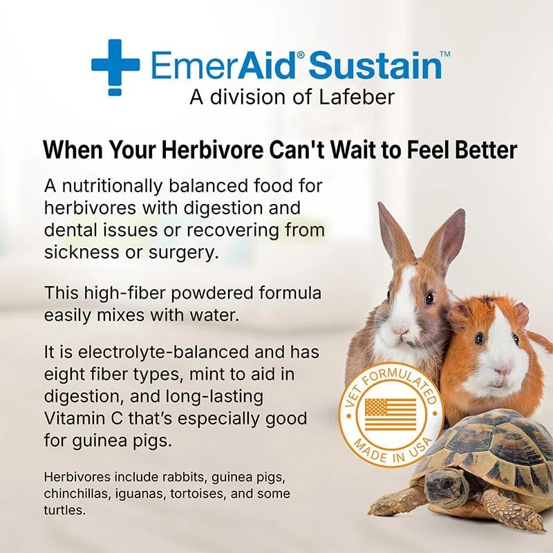 EMERAID Sustain HDN تغذیه نجات بخش برای گیاهخواران، ساخته شده با مواد غیر GMO و درجه انسانی، کیسه 400 گرمی