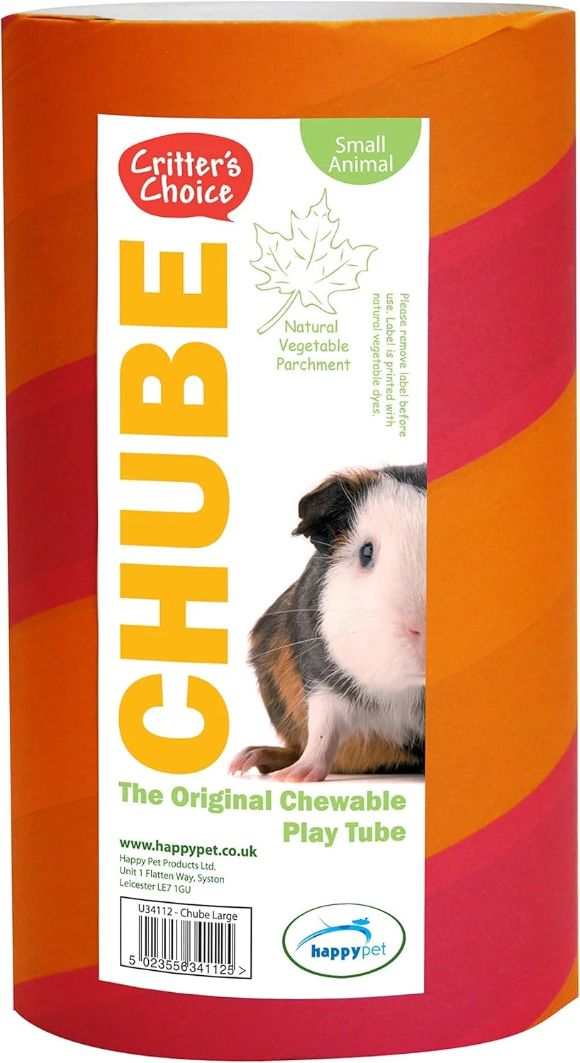 لوله بازی جویدنی اورجینال Critters Choice Chube، کاغذ پوستی گیاهی طبیعی، نژادهای کوچک، بزرگ