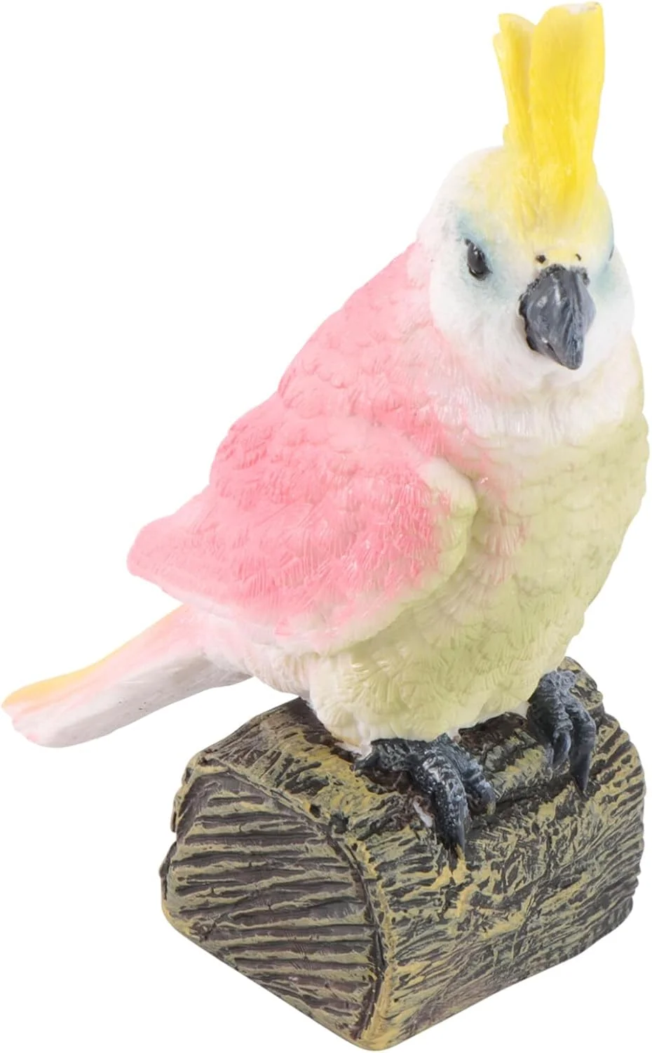 1 عدد مدل طوطی کاکتیل، اسباب بازی پرنده برای کودکان، دکوراسیون رومیزی طوطی، مدل حیوانی رزینی، مجسمه پرنده، هدیه تزئینی پرنده زرد 14.6X11CM