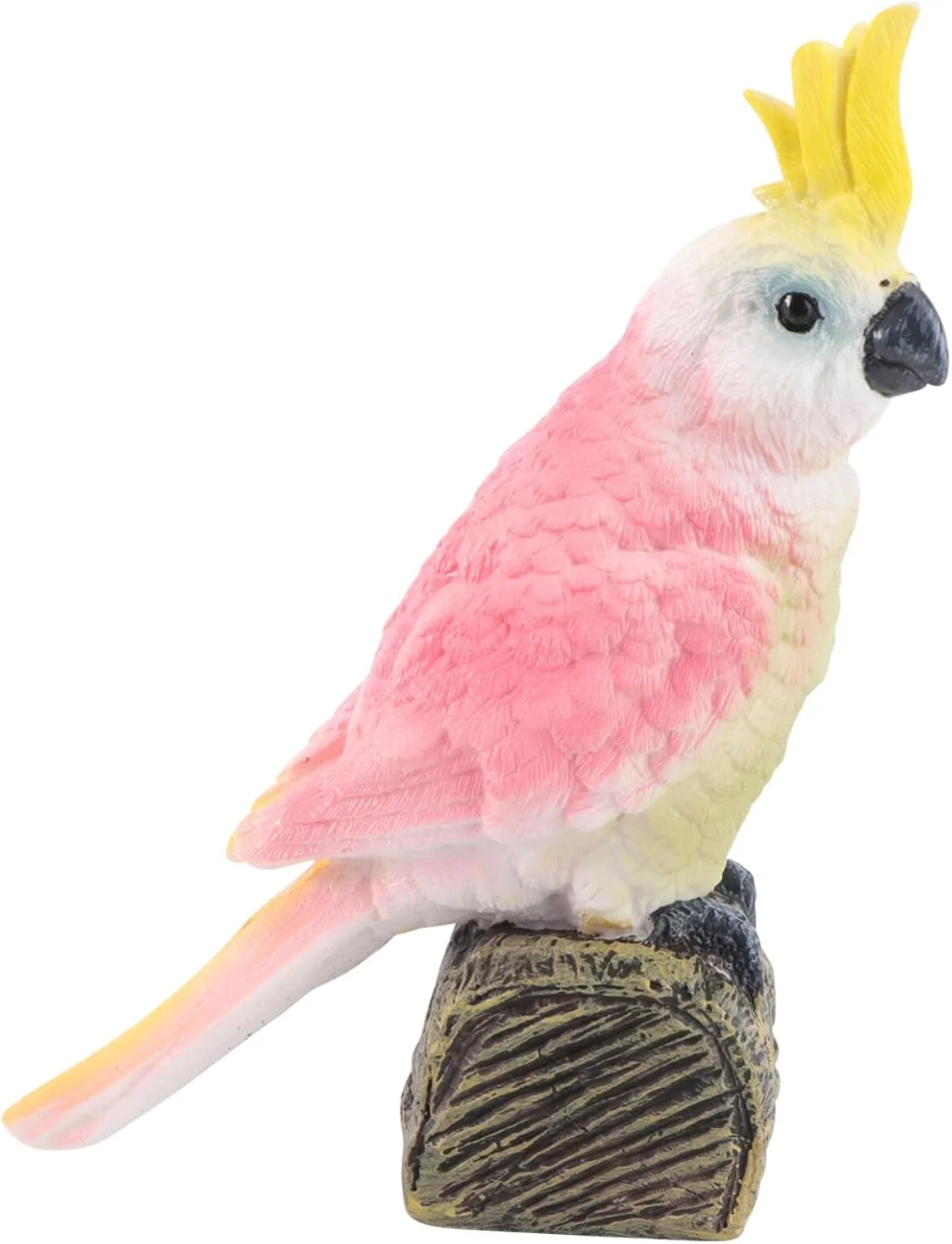 1 عدد مدل طوطی کاکتیل، اسباب بازی پرنده برای کودکان، دکوراسیون رومیزی طوطی، مدل حیوانی رزینی، مجسمه پرنده، هدیه تزئینی پرنده زرد 14.6X11CM
