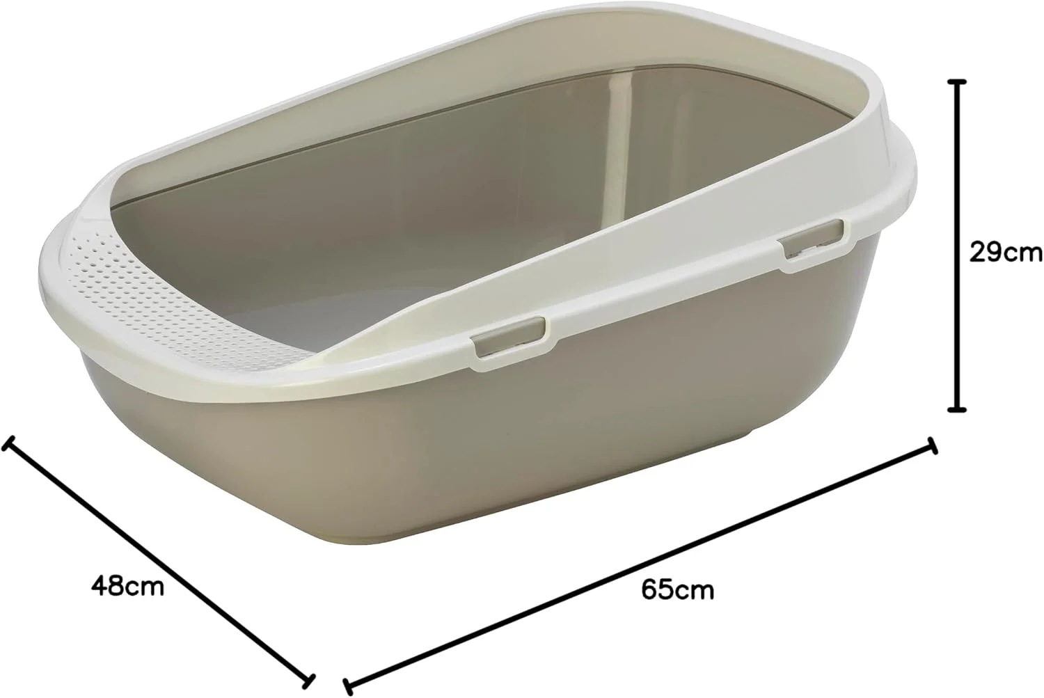 توالت گربه گارفی خاکستری سایز خیلی بزرگ 48X65X29.5