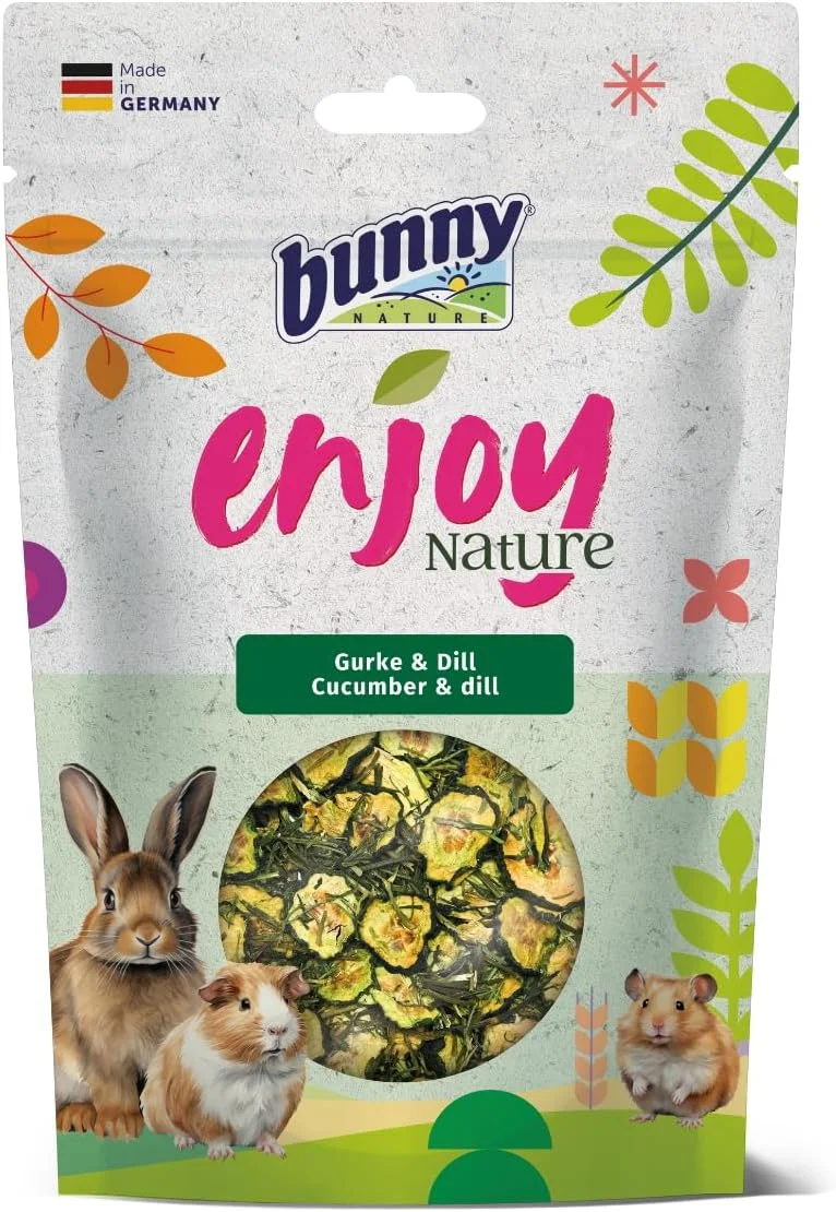 غذای تکمیلی خرگوش و پستانداران کوچک بانی نیچر، طعم خیار و شوید 40 گرمی