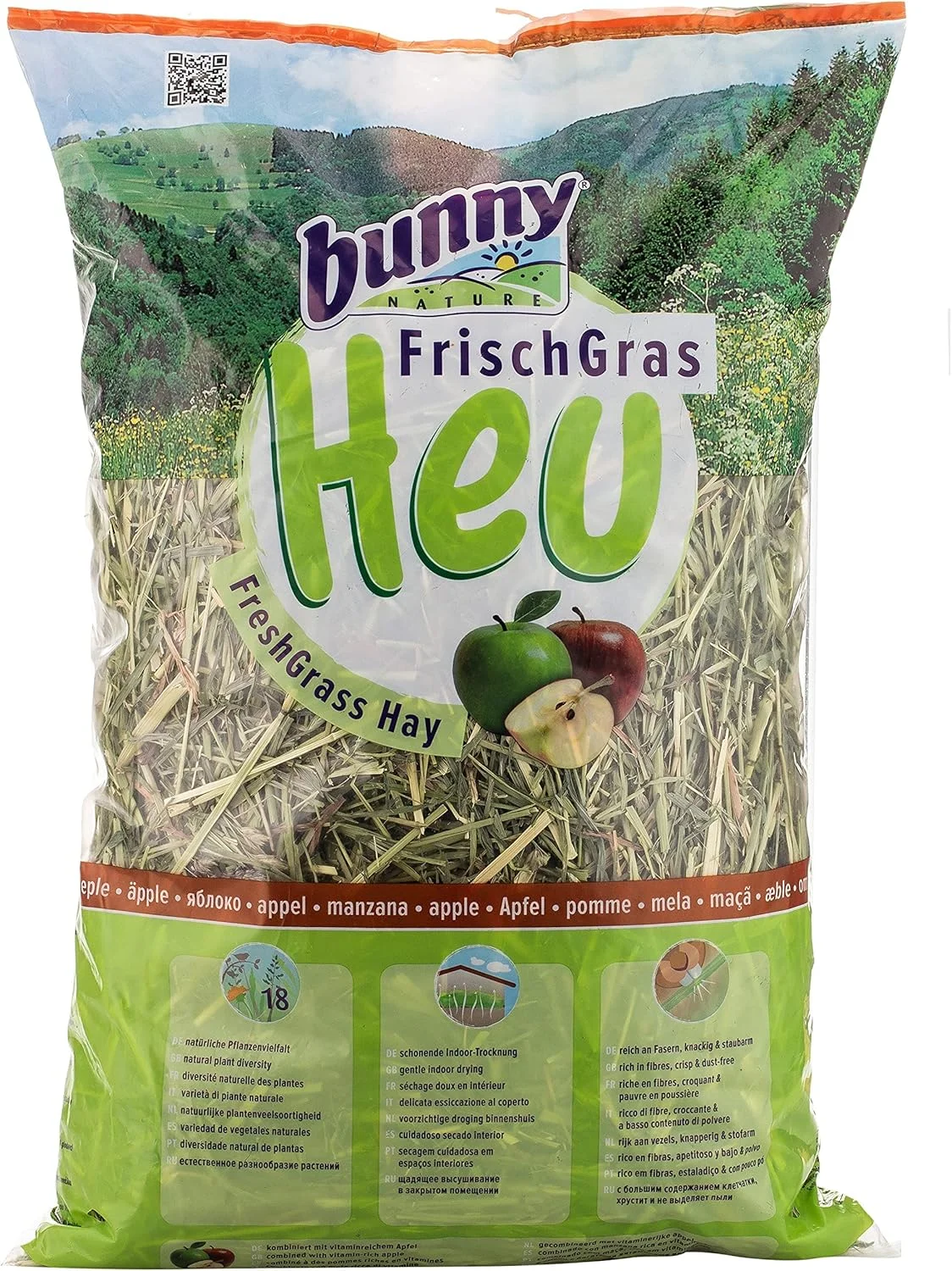 یونجه علف تازه خرگوش با طعم سیب 500 گرمی