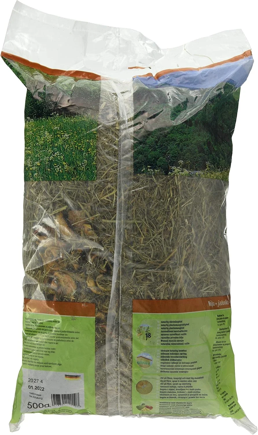 یونجه علف تازه خرگوش با طعم سیب 500 گرمی