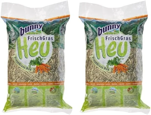 یونجه علف تازه خرگوش بانی نیچر با هویج 500 گرمی (بسته 2 عددی)