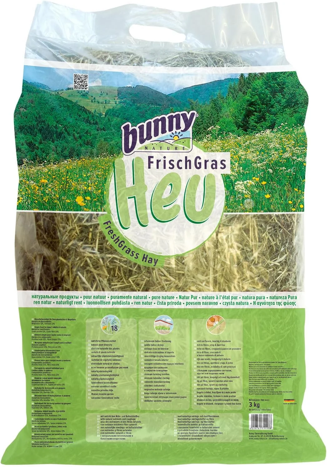 یونجه علف تازه خرگوش بانی نیچر 3 کیلوگرمی
