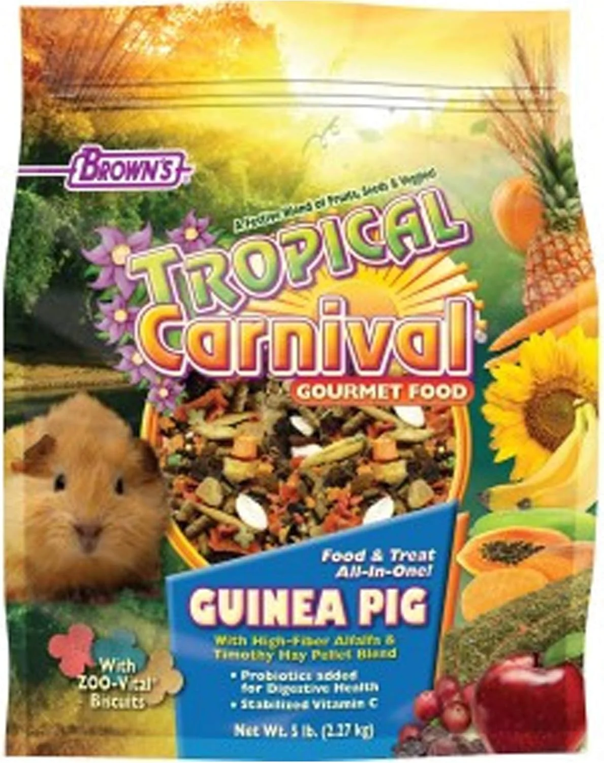 غذای لذیذ خوکچه هندی کارناوال استوایی 2.2 کیلوگرم