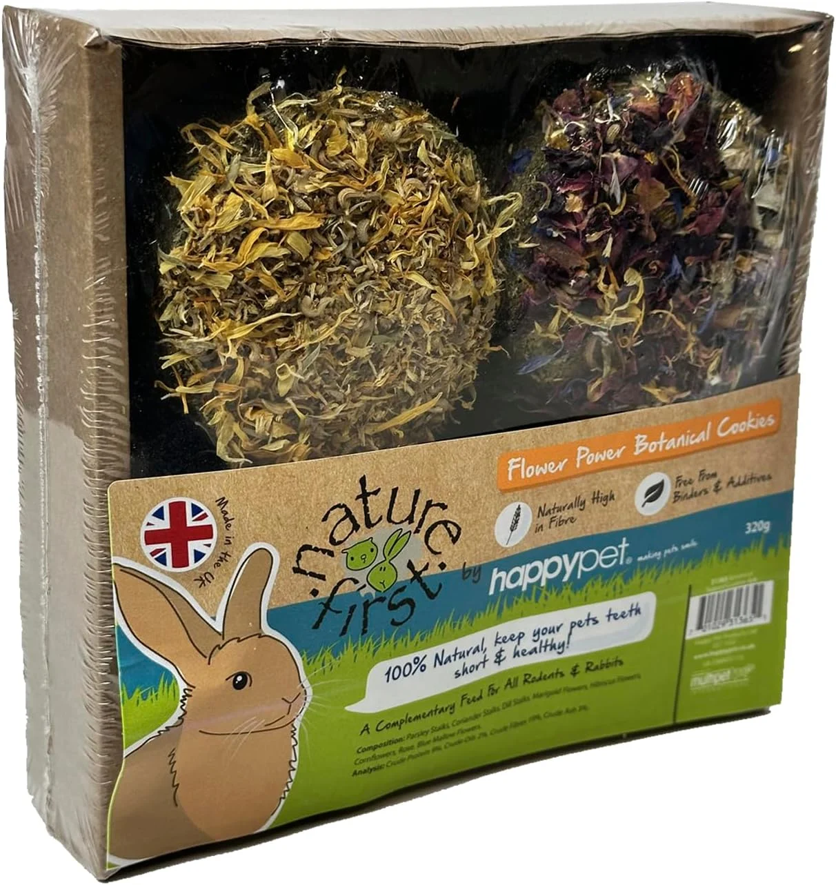 بیسکویت های گیاهی با روکش گیاهی برای جوندگان و خرگوش ها - 100% طبیعی، سرشار از فیبر، ساخته شده از ساقه جعفری، ساقه گشنیز، گل همیشه بهار - بسته 4 عددی