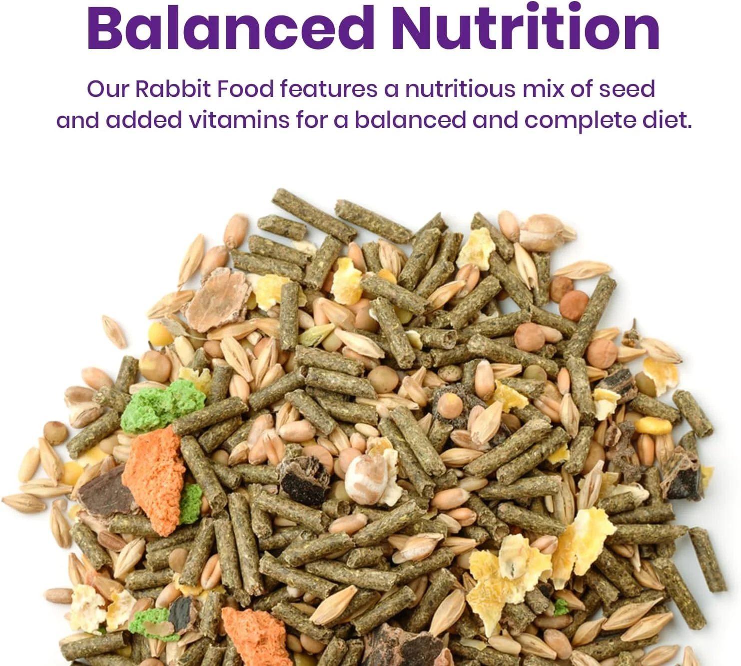 غذای خرگوش ممتاز Brandsfinity، ۱ کیلوگرم – پلت چند غله، گندم، ارزن، تخمه آفتابگردان و غیره – ایده آل برای خرگوش ها، غذای خرگوش