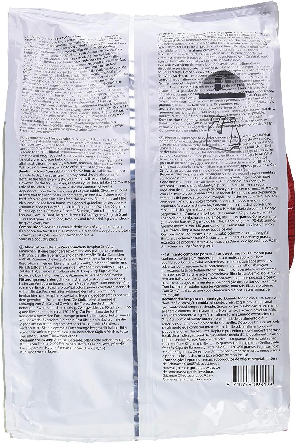 غذای خرگوش Beaphar XtraVital وزن ۲.۵ کیلوگرم