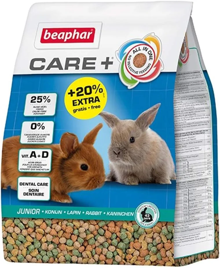 غذای کامل خرگوش جوان Beaphar CARE+، کیسه جایزه 1.5 کیلوگرمی غذای کامل خرگوش جوان Beaphar CARE+، کیسه جایزه 1.5 کیلوگرمی