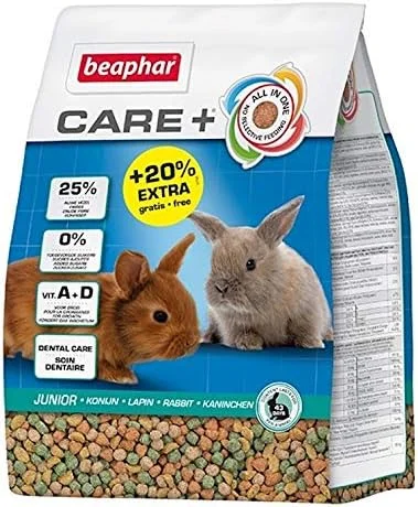 غذای خرگوش بچه Beaphar CARE+، کیسه جایزه 1.5 کیلوگرمی + 20% رایگان غذای خرگوش بچه Beaphar CARE+، کیسه جایزه 1.5 کیلوگرمی + 20% رایگان