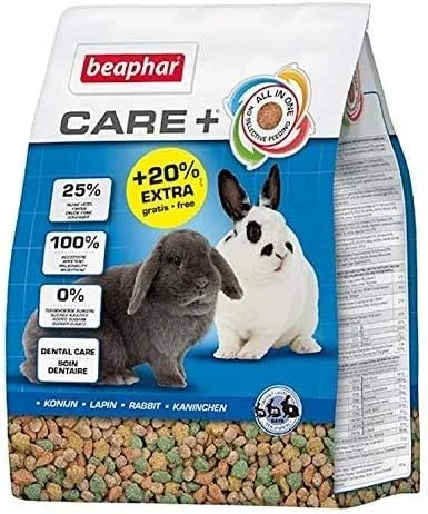 غذای خرگوش Beaphar Care+، کیسه جایزه 1.5 کیلوگرمی غذای خرگوش Beaphar Care+، کیسه جایزه 1.5 کیلوگرمی