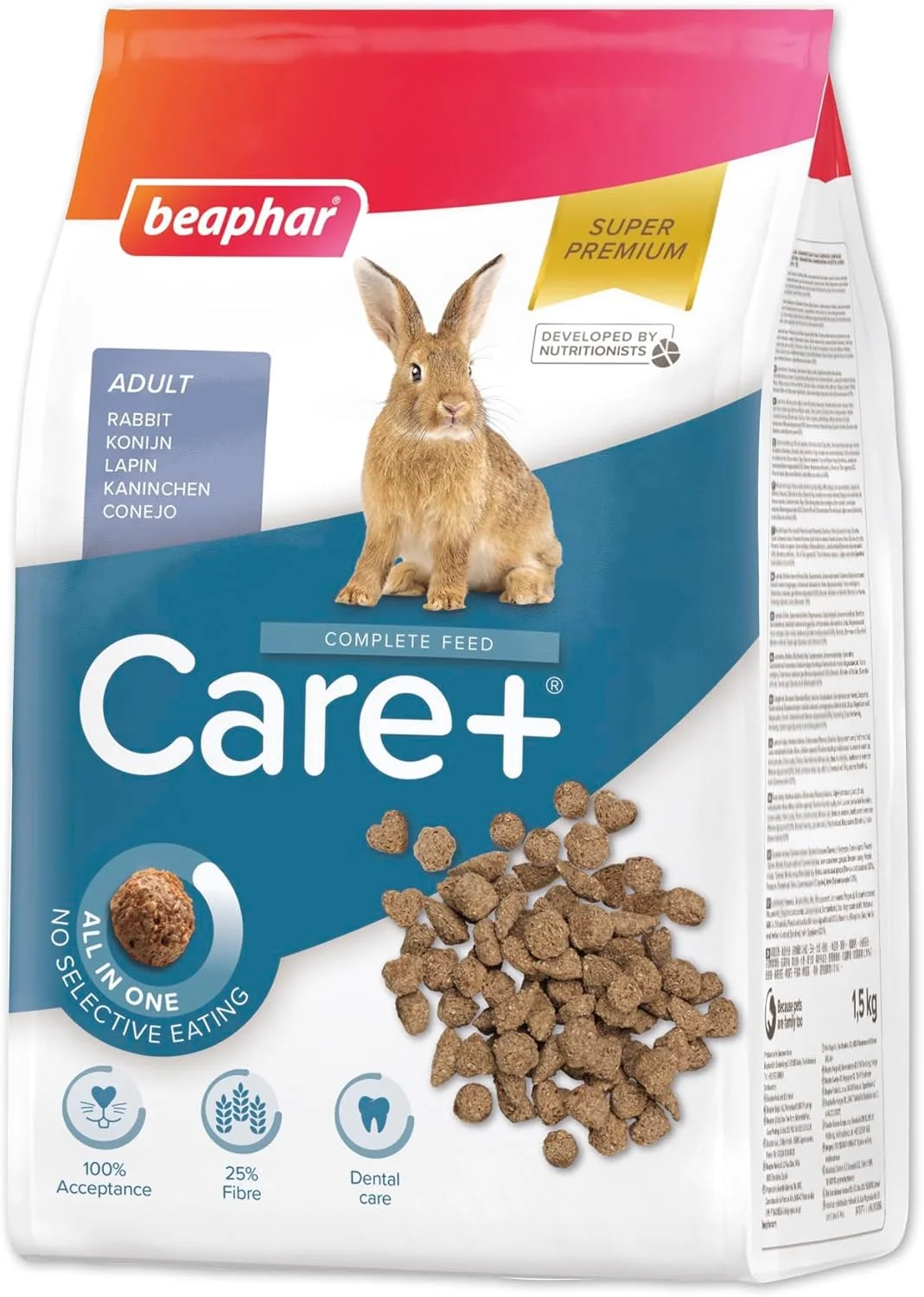 غذای خشک خرگوش Beaphar Care+ - 1.5 کیلوگرم