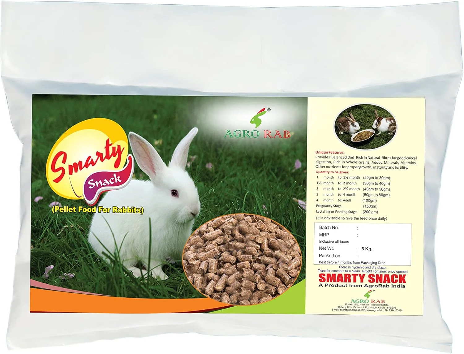 غذای پلت خرگوش هوشمند (۱۰ کیلوگرم)