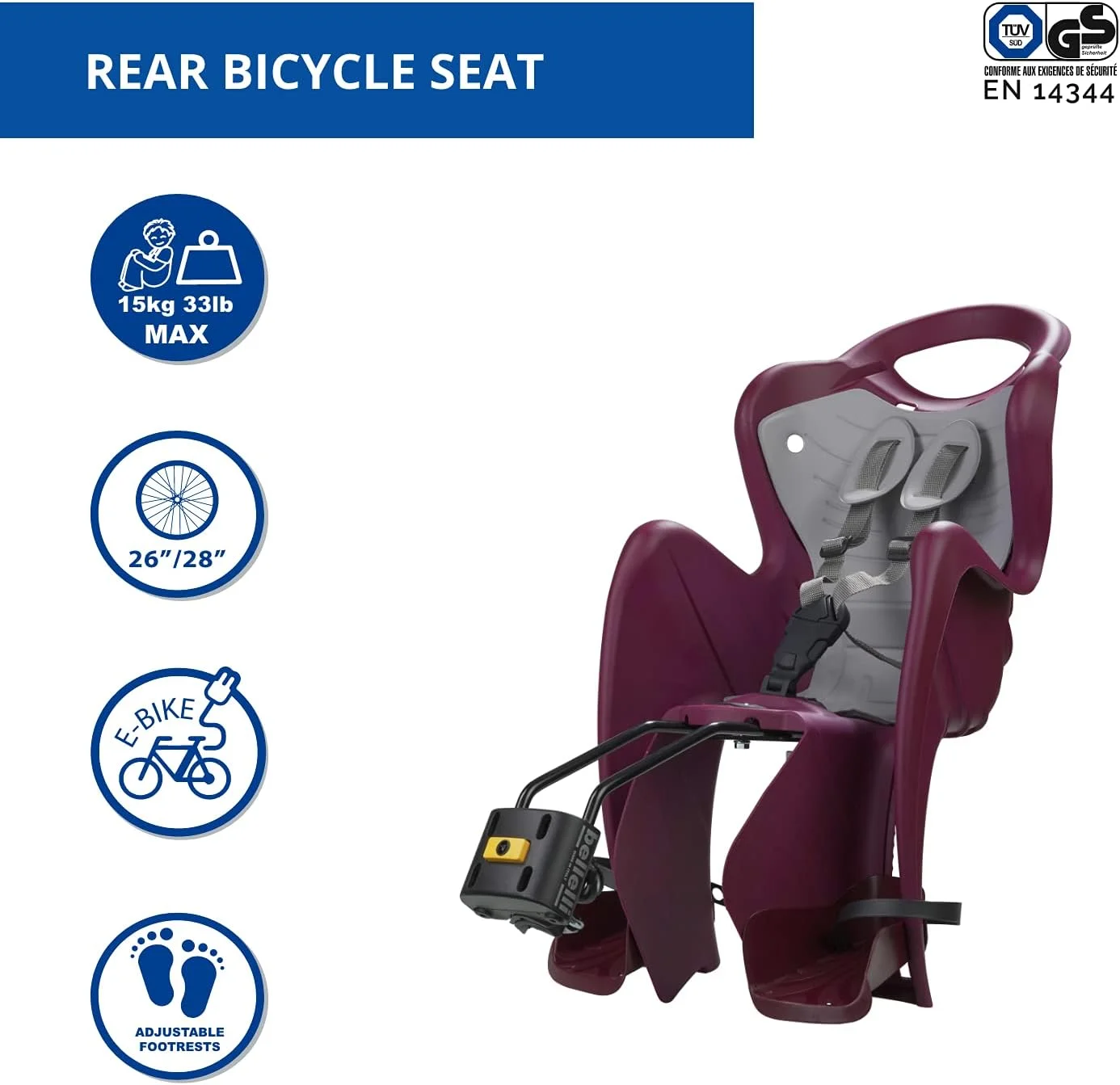 صندلی عقب دوچرخه بللی مدل Mr Fox