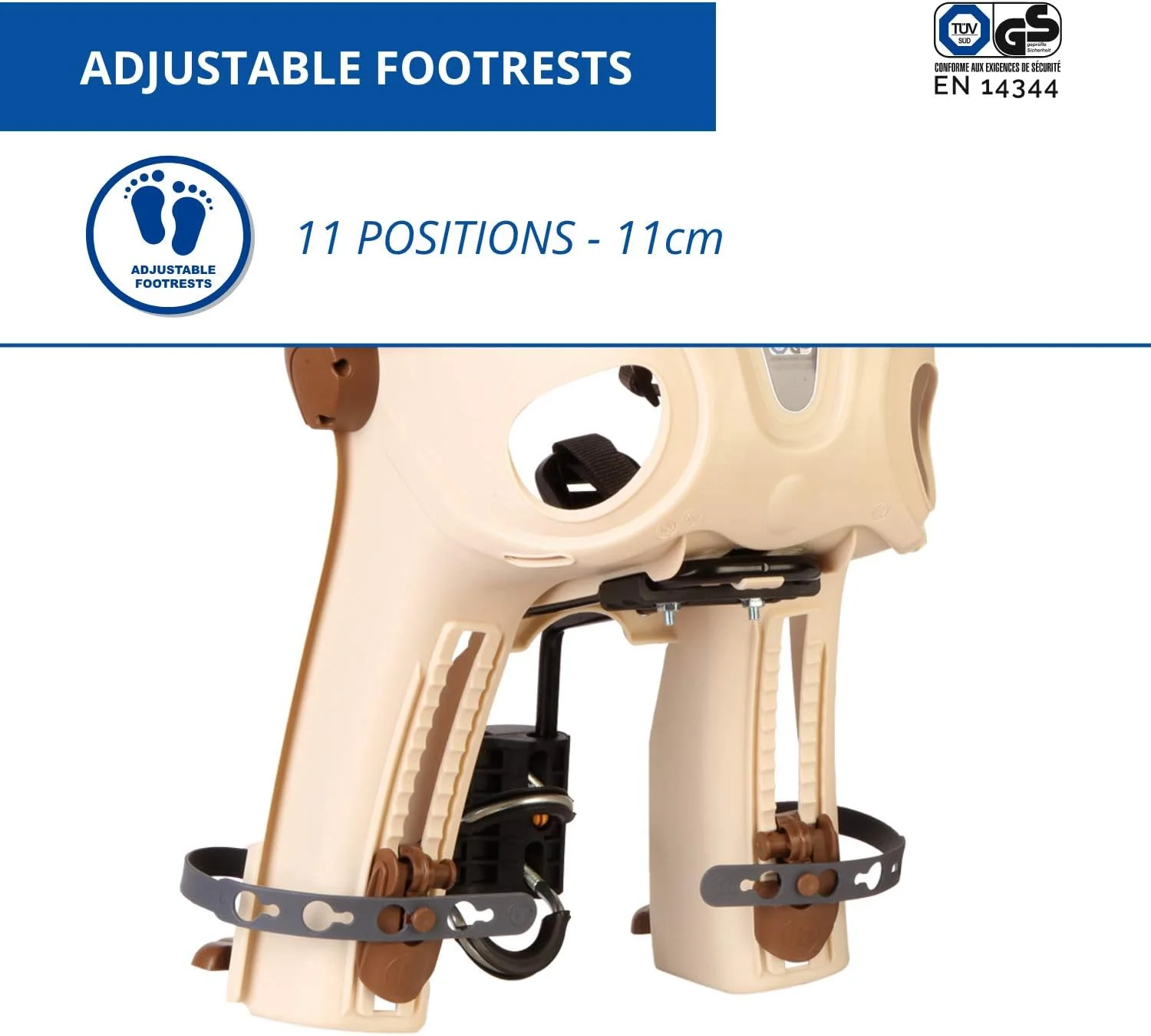 صندلی کودک دوچرخه بللی مدل Freccia با نصب در جلو، در دو رنگ