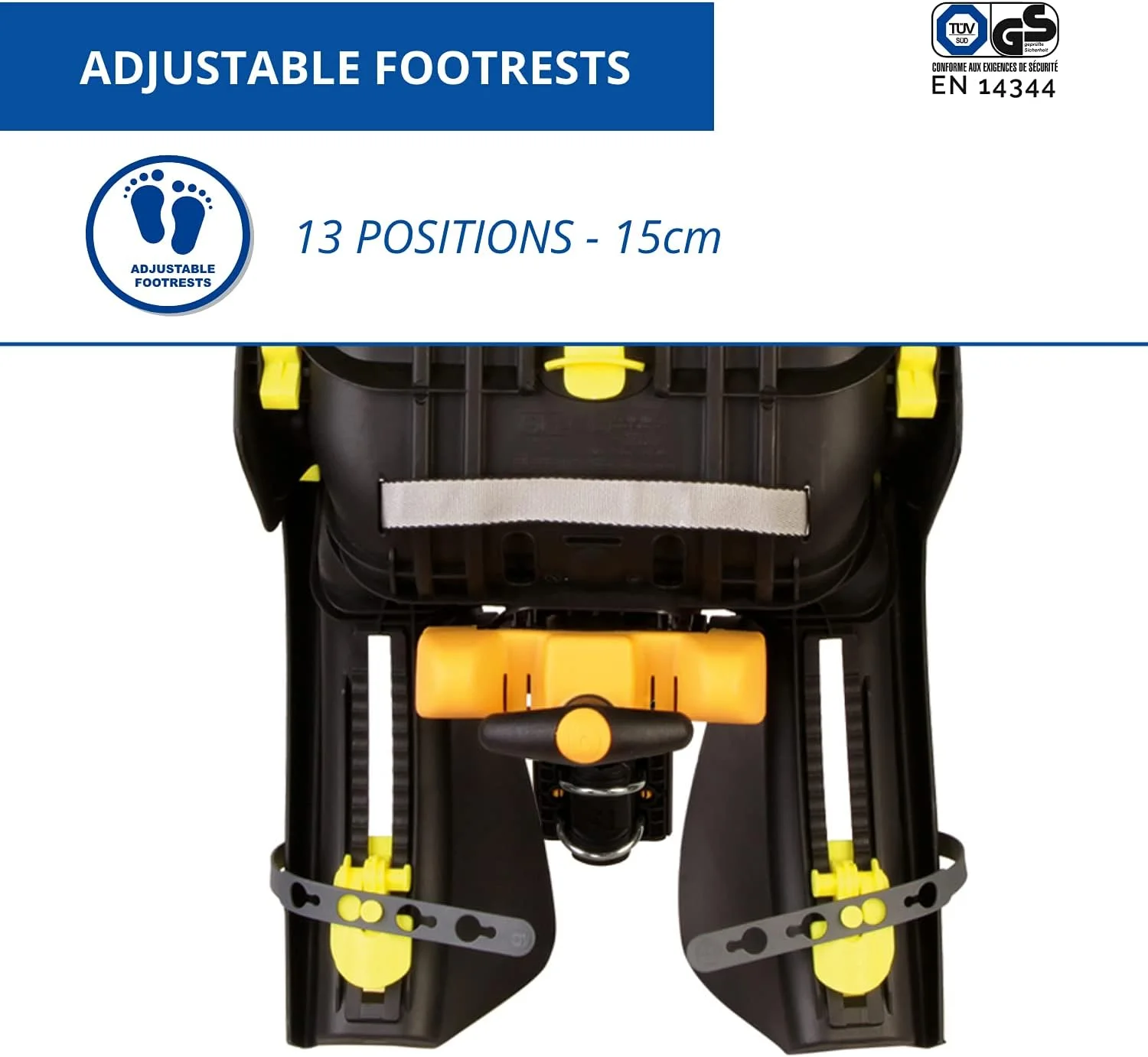 صندلی عقب دوچرخه کودک بللی مدل تایگر - مناسب برای کودکان تا 22 کیلوگرم، از 3 تا 8 سال - نصب روی بدنه