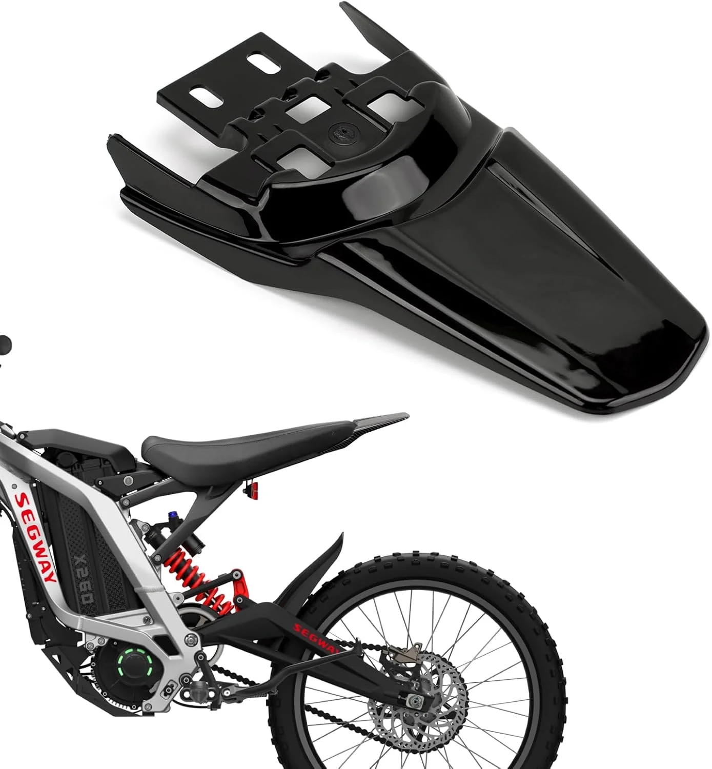 گلگیر عقب XINGWU مناسب سورون لایت بی X، محافظ گل و لای برای دوچرخه برقی سورون لایت بی X، سگوی X160/X260، قطعه دوچرخه خاکی برقی، مشکی