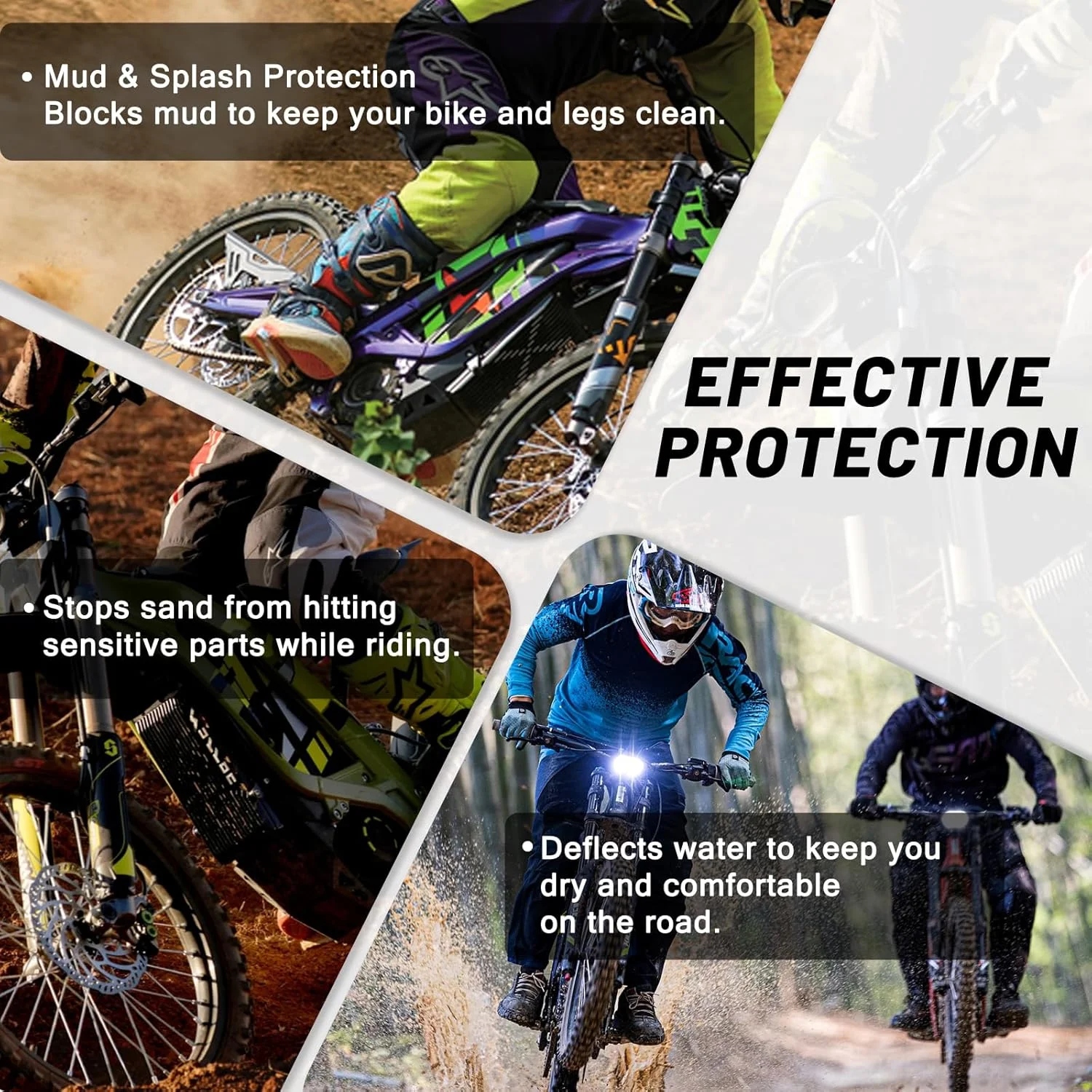 گلگیر عقب XINGWU مناسب سورون لایت بی X، محافظ گل و لای برای دوچرخه برقی سورون لایت بی X، سگوی X160/X260، قطعه دوچرخه خاکی برقی، مشکی