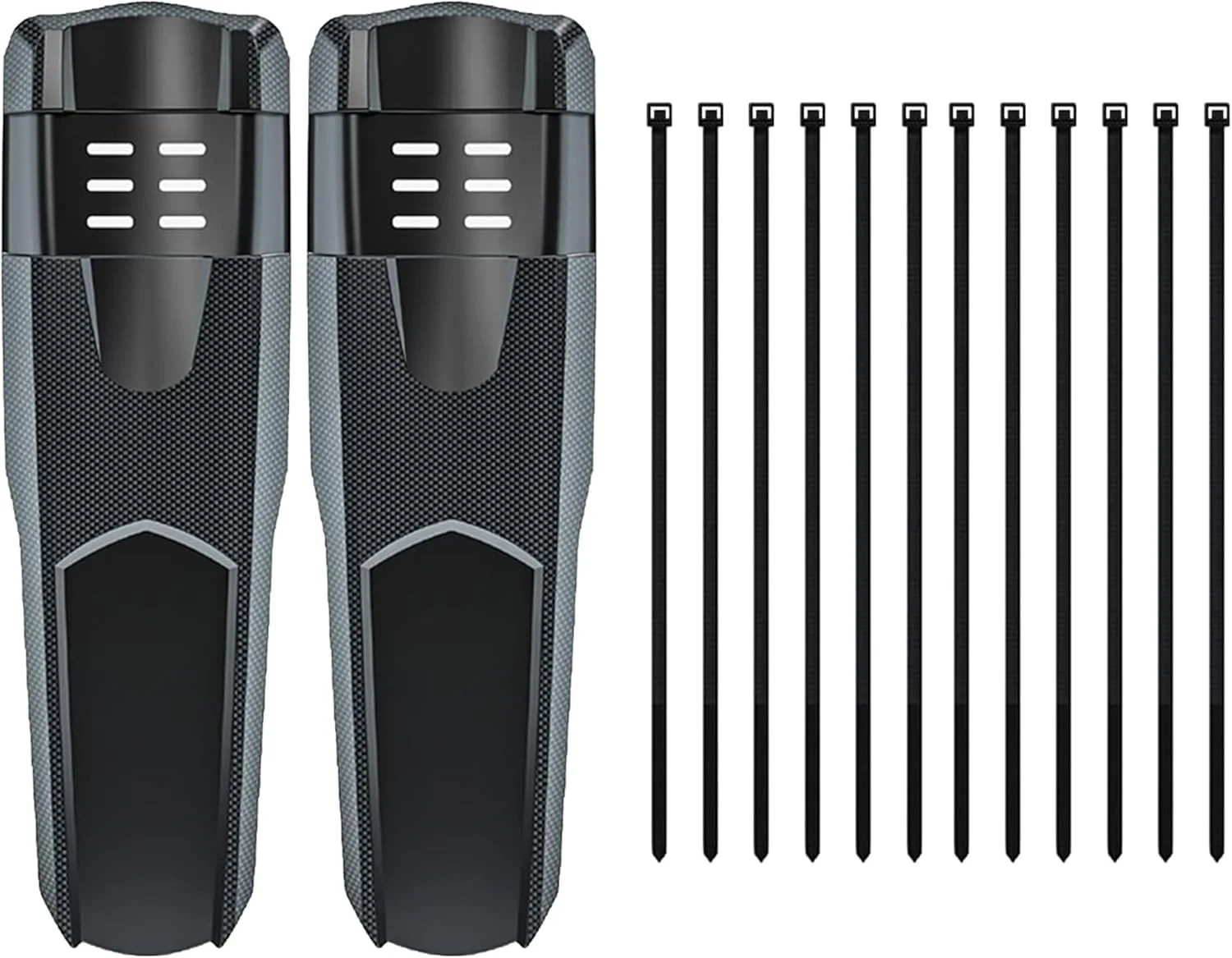 گلگیر دوچرخه کوهستان YelaJoy، گلگیرهای MTB فیبر کربنی قابل تنظیم - گلگیر جهانی MTB جلو یا عقب سازگار با دوچرخه های کوهستانی 20/24/26/27.5/29 اینچ - پوسته سخت