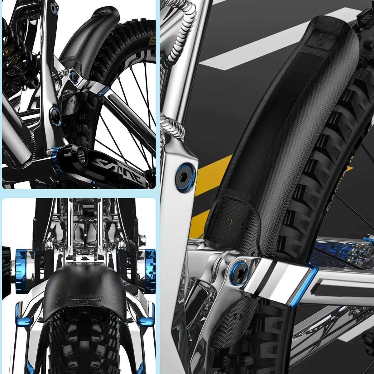 گلگیر دوچرخه، 2 عدد گلگیر جهانی دوچرخه کوهستان، مجموعه گلگیر دوچرخه، گلگیرهای قابل تنظیم دوچرخه، پوشش کامل جهانی ضخیم و پهن، مجموعه گلگیر عقب + جلو دوچرخه کوهستان MTB گلگیر دوچرخه، 2 عدد گلگیر جهانی دوچرخه کوهستان، مجموعه گلگیر دوچرخه، گلگیرهای قابل تنظیم دوچرخه، پوشش کامل جهانی ضخیم و پهن، مجموعه گلگیر عقب + جلو دوچرخه کوهستان MTB